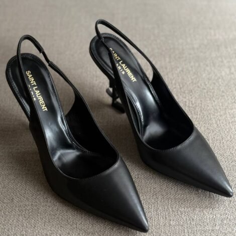 YSL Opyum Slingback Pumps All Black