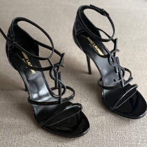 YSL Cassandra Logo Heels