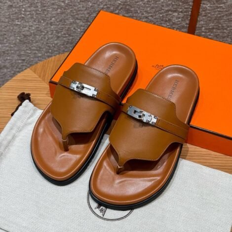 Hermes Empire Sandals - Silver Hardware
