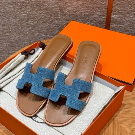 Hermes Oran Sandal, Denim