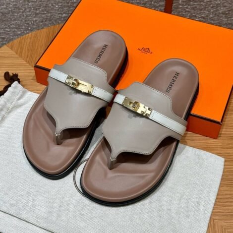 Hermes Empire Sandals Gold Hardware