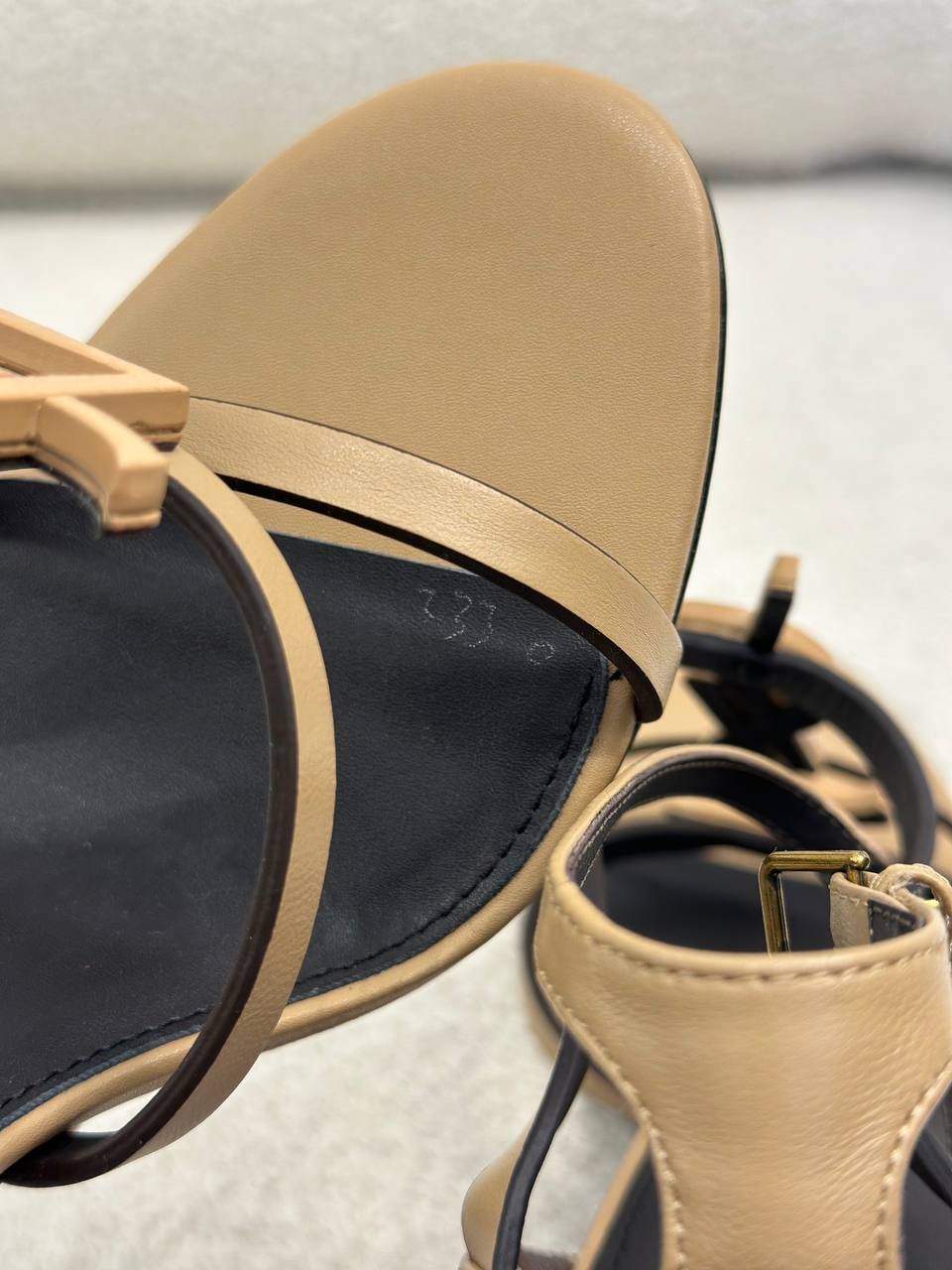 YSL Cassandra Logo Heels