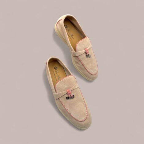 Summer Charms Walk Loafer Suede - Sand Stone and Pink