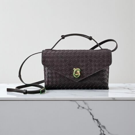 Bottega Veneta Intrecciato Knot Lock Crossbody Bag